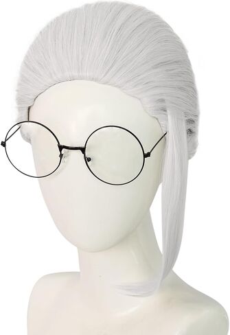 Purple Cosplay Wigs for Women Men Short Purple Wigs for Halloween Costume Party Straight Synthetic Cartoon Wig Outfit Anime Cosplay Wig for Christmas Party + Wig Cap in Kuwait