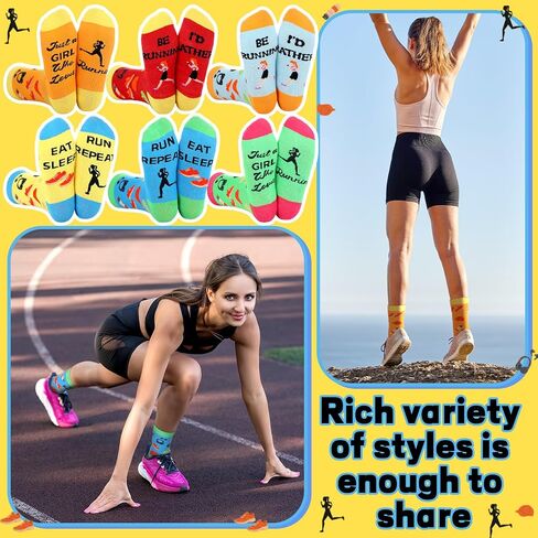 6 Pairs Running Socks Field Running Accessories Riders Breathable Socks for Outdoors Christmas Cycling Gifts in Saudi Arabia