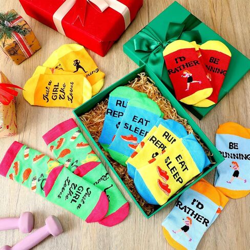 6 Pairs Running Socks Field Running Accessories Riders Breathable Socks for Outdoors Christmas Cycling Gifts in Saudi Arabia