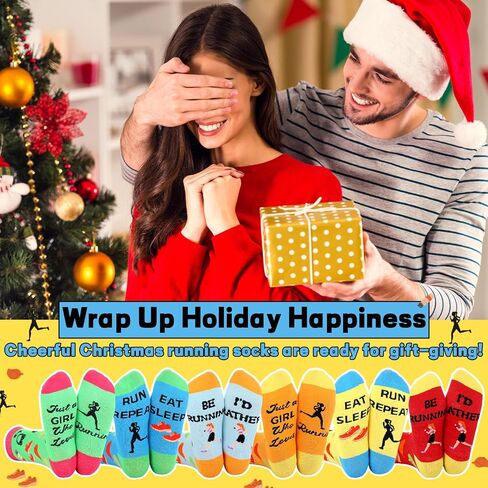 6 Pairs Running Socks Field Running Accessories Riders Breathable Socks for Outdoors Christmas Cycling Gifts in Saudi Arabia