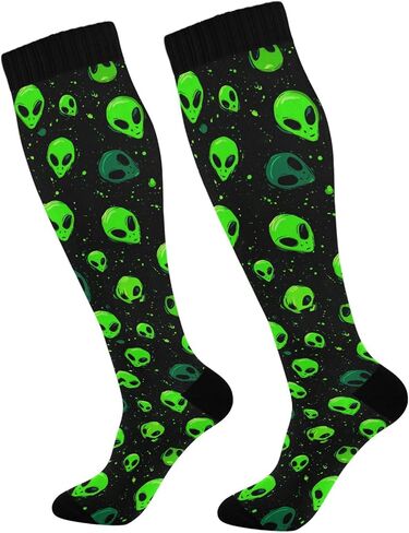Wusikd Milk Cow Compression Socks for Women and Men Circulation Flowers Long Socks for Athletic Running 2 in Saudi Arabia
