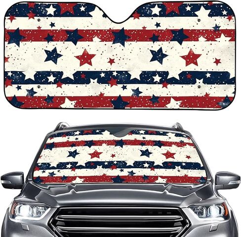 Car Sun Shade 57 ×27 in Foldable Automotive Front Window Sunshade Protector UV Protection Car Decoration Universal Vehicle Interior Accessories Funny Dog Cat Print in Saudi Arabia