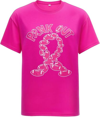 قمصان Pink Out Tackle لسرطان الثدي، قمصان ذات شريط وردي لكرة القدم، عناصر للتوعية بسرطان الثدي، هدية للنساء in Saudi Arabia