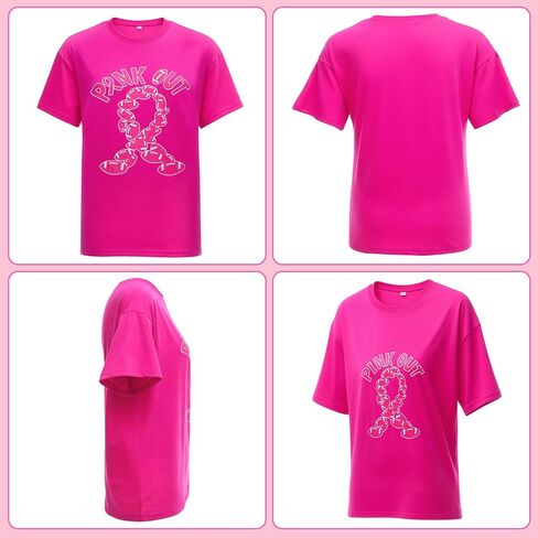 قمصان Pink Out Tackle لسرطان الثدي، قمصان ذات شريط وردي لكرة القدم، عناصر للتوعية بسرطان الثدي، هدية للنساء in Saudi Arabia