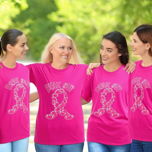 قمصان Pink Out Tackle لسرطان الثدي، قمصان ذات شريط وردي لكرة القدم، عناصر للتوعية بسرطان الثدي، هدية للنساء in Saudi Arabia