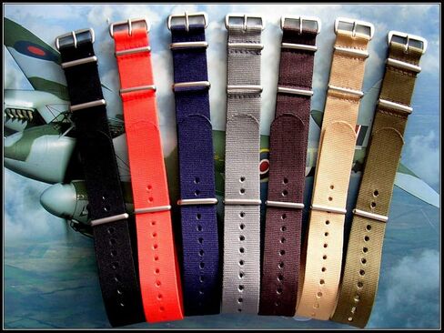 NATO G10 KHAKI BROWN Premium Ballistic Nylon Military Watchband 16mm 18mm 20mm 22mm 24mm Stainless Steel High Polished Buckles USA Stock in Saudi Arabia