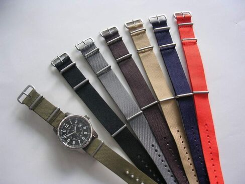 NATO G10 KHAKI BROWN Premium Ballistic Nylon Military Watchband 16mm 18mm 20mm 22mm 24mm Stainless Steel High Polished Buckles USA Stock in Saudi Arabia