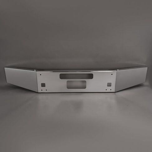 KUAFU 3Pcs Front Bumper Assembly w/Tow Hole Compatible with 2004-Present Kenworth T800 T880 Steel Chrome Silvery in Saudi Arabia