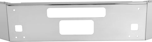KUAFU 3Pcs Front Bumper Assembly w/Tow Hole Compatible with 2004-Present Kenworth T800 T880 Steel Chrome Silvery in Saudi Arabia