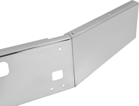 KUAFU 3Pcs Front Bumper Assembly w/Tow Hole Compatible with 2004-Present Kenworth T800 T880 Steel Chrome Silvery in Saudi Arabia