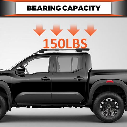 ECOTRIC Roof Rack/Rail Crossbar Compatible with 2005-2022 Nissan Frontier 4 Door Adjustable Aluminum Luggage Cargo Carrier in Saudi Arabia