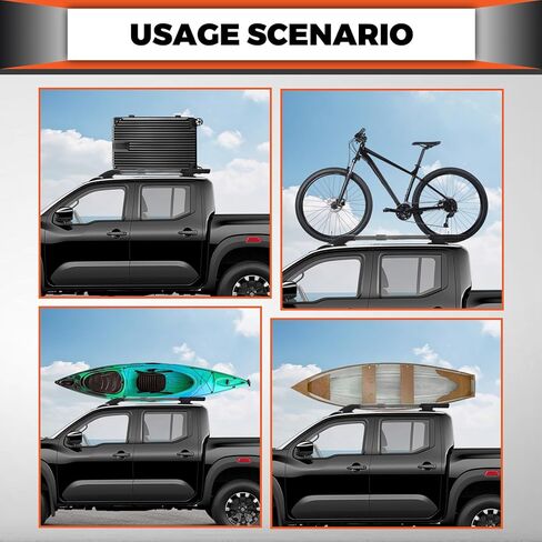 ECOTRIC Roof Rack/Rail Crossbar Compatible with 2005-2022 Nissan Frontier 4 Door Adjustable Aluminum Luggage Cargo Carrier in Saudi Arabia