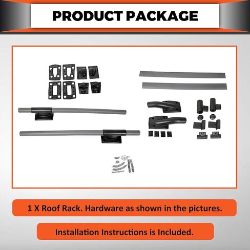 ECOTRIC Roof Rack/Rail Crossbar Compatible with 2005-2022 Nissan Frontier 4 Door Adjustable Aluminum Luggage Cargo Carrier in Saudi Arabia