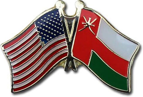 AES Wholesale Pack of 50 USA American & Oman Country Flag Bike Hat Cap lapel Pin in Saudi Arabia