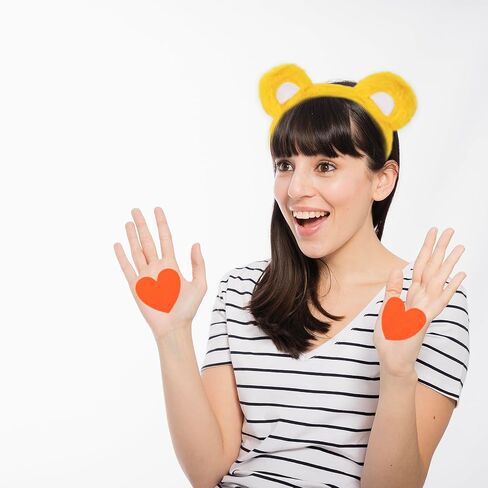 4PCS Bear Costume Bear Ears Headband Tail Heart Stickers Adult Halloween Cosplay Party Accessories in Saudi Arabia