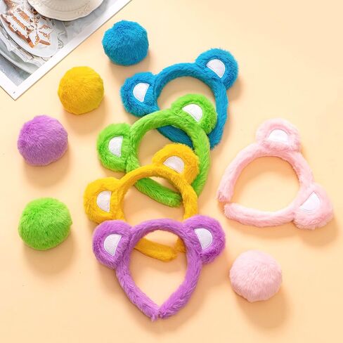 4PCS Bear Costume Bear Ears Headband Tail Heart Stickers Adult Halloween Cosplay Party Accessories in Saudi Arabia