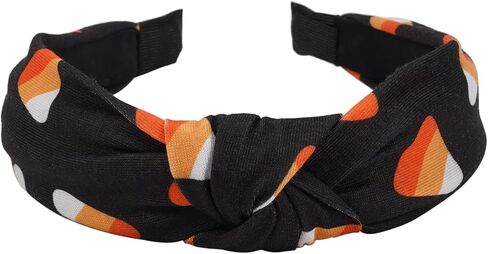 Lonext 4PCS Halloween Headbands for Women Knotted Headband with Spooky Ghost Pumpkin Corn Spider Skeleton Halloween Hair Accessories for Girls in Kuwait