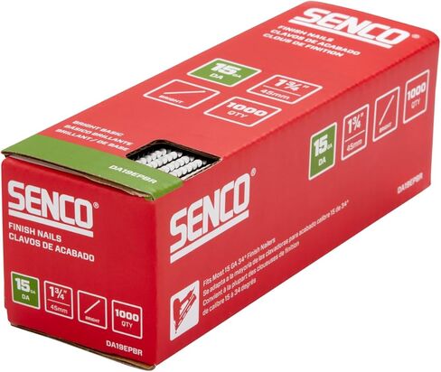 SENCO DA19EABR 1-3/4" 15 Gauge Angled Finish Nails, Galvanized Finish 1,000 Count Pack in Kuwait