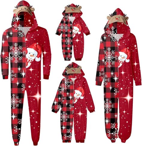 Family Christmas Pajamas Matching Sets Onesie Xmas Snowflake Print PJs Set Long Sleeves Holiday Family Sleepwear in Saudi Arabia