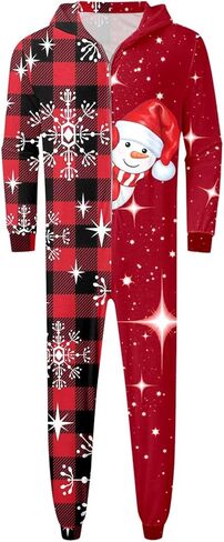 Family Christmas Pajamas Matching Sets Onesie Xmas Snowflake Print PJs Set Long Sleeves Holiday Family Sleepwear in Saudi Arabia