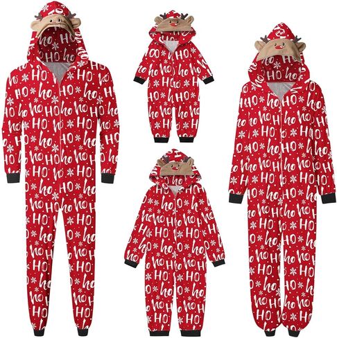 Family Christmas Pajamas Matching Sets Onesie Xmas Snowflake Print PJs Set Long Sleeves Holiday Family Sleepwear in Saudi Arabia