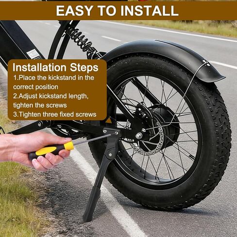 JERBOR Kickstand for Cycrown CycRun/CycRun Classic/CycHunter/CycHunter Pro/EB5 Mini E-Bike, Adjustable High Toughness Thickened Aluminium Alloy Kick Stand for Cycrown E-Bike Accessoires in Saudi Arabia