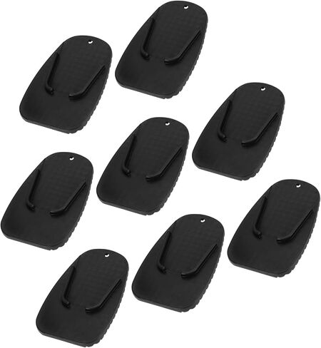 8pcs Motorcycle Kickstand Pad Support Plate Pad Parking Stand Side Stand Extension Pad Black Replacement in Saudi Arabia