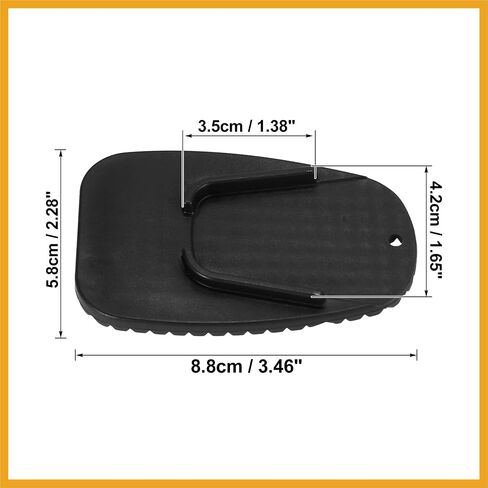8pcs Motorcycle Kickstand Pad Support Plate Pad Parking Stand Side Stand Extension Pad Black Replacement in Saudi Arabia