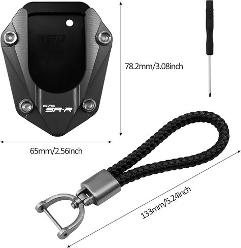 ل CFMOTO 675SR 675SRR 675 SR 675SR-R 2024 2025 مسنده قاعدة لوحة حامل دراجة نارية وسادة ومجموعة المفاتيح (الأزرق) in Saudi Arabia