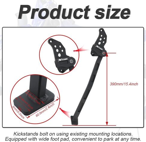 Xitomer Kickstand Compatible with YZ250 2005-2024, YZ125 2005-2022 Dirt Bike Side Stand Motorcycle Foot Side Support Aluminium in Saudi Arabia