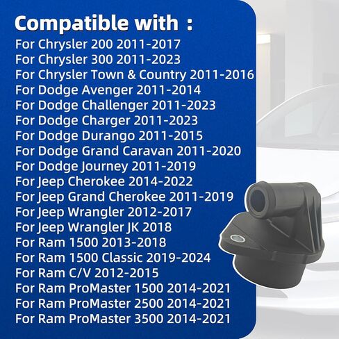 PCV Valve 3.6L Positive Crankcase Ventilation Compatible with Chrysler 200 300 Dodge Challenger Durango Grand Caravan Jeep Cherokee Wrangler Ram 1500#68083202AC 68083202AB in Saudi Arabia