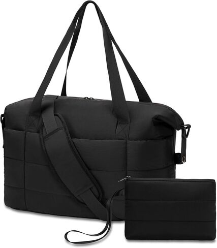 JUNGYOON Gym Bag for Women – Lightweight Weekender Overnight Bags with Toiletry Pouch, Quilted Travel Duffle Carry On Bag in Saudi Arabia