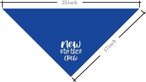 جديد إلى The Crew Dog Bandana، Blue Dog Bandana، مضحك لطيف الكلب باندانا، كلب كلب مثلث وشاح، إكسسوارات وشاح كلب أليف، هدية لمحبي الكلاب، كلب باندانا للكلاب الصغيرة والمتوسطة الكبيرة (D60) in Saudi Arabia