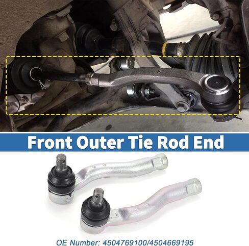 X AUTOHAUX 2pcs Front Outer Tie Rod Ends Kit Suspension Steering Tie Rod End for Toyota Land Cruiser 1998-2002 for Lexus LX470 1998-2002 No.4504769100/4504669195 in Saudi Arabia