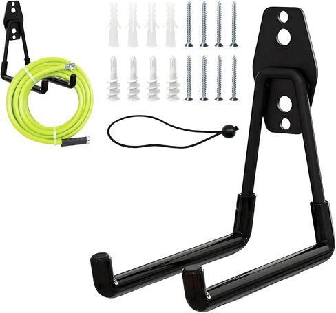 Garage Hooks, Wall Mount Heavy-Duty J-Hook with Anti-Slip Coating, Utility Steel Wall Storage Hanger for Hanging Power Cable Bike Hose Garden Tools, Car Accessories in Saudi Arabia