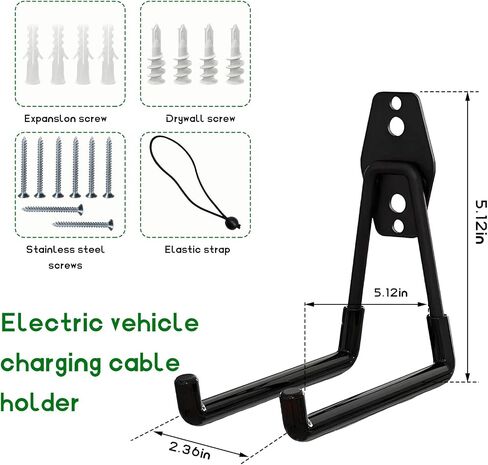 Garage Hooks, Wall Mount Heavy-Duty J-Hook with Anti-Slip Coating, Utility Steel Wall Storage Hanger for Hanging Power Cable Bike Hose Garden Tools, Car Accessories in Saudi Arabia
