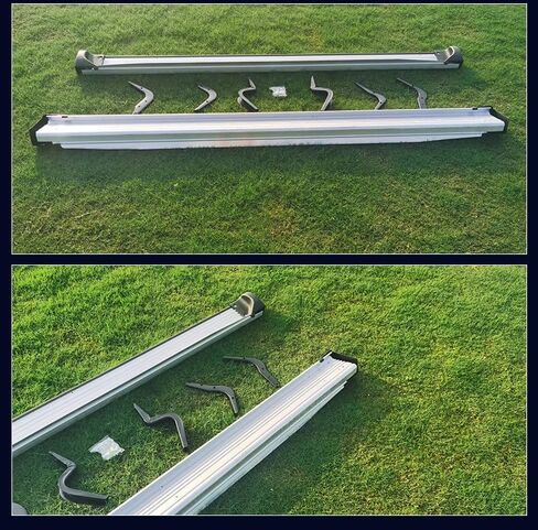 2Pcs Fixed Running Boards Side Steps Foot Protector Bar with Brackets Black Fits for Toyota Hilux Vigo 2012-2014 in Saudi Arabia