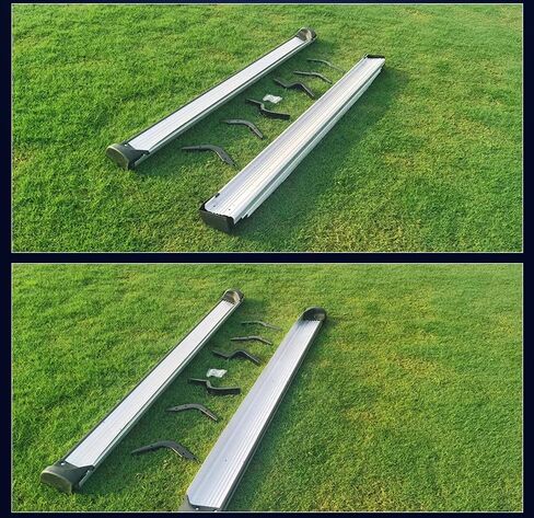 2Pcs Fixed Running Boards Side Steps Foot Protector Bar with Brackets Black Fits for Toyota Hilux Vigo 2012-2014 in Saudi Arabia