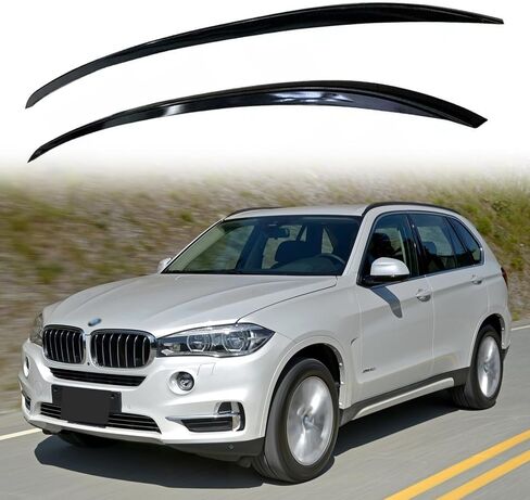 2 قطعة يناسب BMW X5 2014-2018 الألومنيوم سقف السكك الحديدية رف الجانب غطاء شريط السكك الحديدية in Saudi Arabia