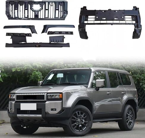Fits J250 LC250 Land Cruiser Prado 2024 2025 Front Bumper Rear Skid Plate Bumper Guard Bar Trim Cover ABS in Saudi Arabia