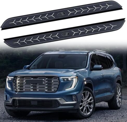 Fit for 2024 2025 GMC Acadia Running Boards Side Steps Nerf Bar Accessories （Suitable for Gasoline Models ） in Saudi Arabia