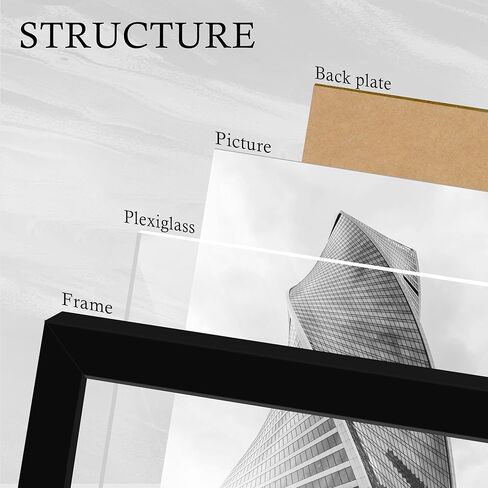 إطار ملصق مقاس 24 × 36، إطارات ملصقات سوداء مقاس 24 × 36 بوصة للملصقات والمطبوعات الفنية، تثبيت على الحائط أفقيًا أو رأسيًا، عبوتان. in Kuwait