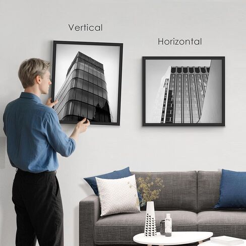 إطار ملصق مقاس 24 × 36، إطارات ملصقات سوداء مقاس 24 × 36 بوصة للملصقات والمطبوعات الفنية، تثبيت على الحائط أفقيًا أو رأسيًا، عبوتان. in Kuwait