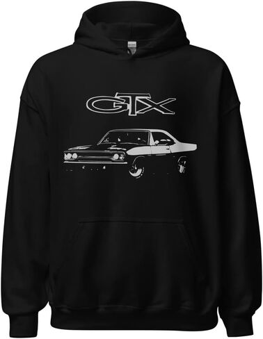 1970 GTX American Muscle Car Classic Cars Collector Auto Nostalgia Hoodie أسود in Saudi Arabia
