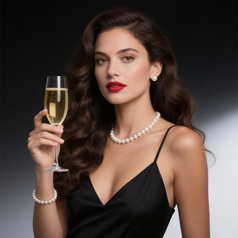 Pearl Jewelry Set for Women Faux Pearl Costume Jewelry Set with Necklace, Bracelets, Ring, Earrings for Wedding Bridal Birthday Tea Party in Kuwait