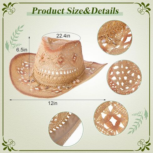 Geyoga 4 PCS Boho Jewelry Set Western Cowboy Hat Vintage Vinquoise Belt Belt Drains for Women in Saudi Arabia