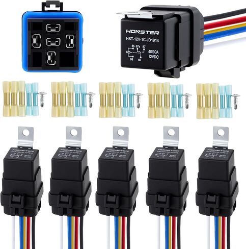 هونستر مرحل السيارة 5 دبوس 40/30AMP SPDT 12V مرحل مقاوم للماء in Saudi Arabia