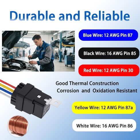 هونستر مرحل السيارة 5 دبوس 40/30AMP SPDT 12V مرحل مقاوم للماء in Saudi Arabia