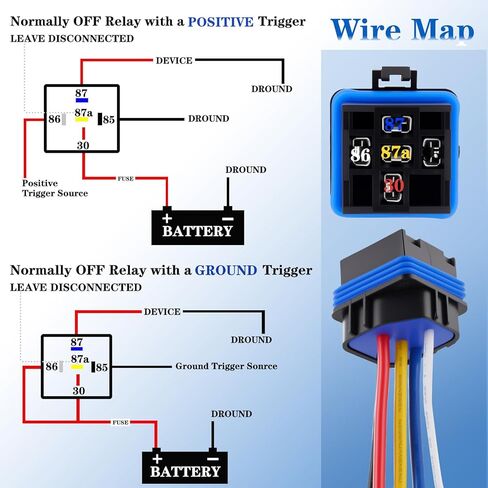 هونستر مرحل السيارة 5 دبوس 40/30AMP SPDT 12V مرحل مقاوم للماء in Saudi Arabia