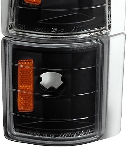 SPEC-D TUNING Black Housing Clear Lens 4PC Corner Lights Compatible with 1994-1998 Chevy C10 Pickup Truck L+R Pair Assembly in Saudi Arabia